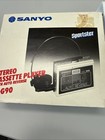 Vintage Sanyo M-g90 Cassette Tape Player Walkman Sony Aiwa W box Heaphones