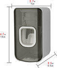 2 Slot Toothbrush Holder And Toothpaste Dispenser Wall Mounted  Automatic Toothp
