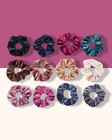 12 Pack Velvet Hair Scrunchies Elastic Ties Hair Bands For Women Girls