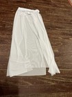 Nwt White Side Slit Cover-up Maxi Skirt One Size Polyester Sheer Beach Boho