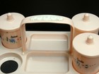 Vintage Light Pink Baby Vanity Set Nursery Caddy Organizer