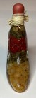 Sealed Art Glass Pepper Infused Vinegar High Heel Shoe Bottle- Kitchen Decor