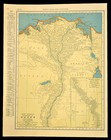 Vintage Nile River Map Upper Egypt Cairo Luxor Karnak East Africa Old Original
