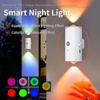 1-pack Motion Sensor Led Night Light Rechargeable Magnetic Wall Lamp 7 Colors