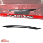 Rear Trunk Lid Gate Edge Cover Trim For 2018-2022 Infiniti Q50 Real Carbon Fiber