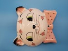 Vintage Norcrest Cat String Holder Wall Pocket Ceramic Mid Century Kitchen Decor