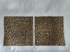 2 Ralph Lauren Aragon Leopard Toss Pillow Cover Shams  16x16 Inch  New