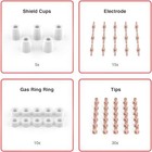 60 Pcs Plasma Cutting Consumables Fit Cut 40 50 Plasma Cutter Torch Pt31 Lg40