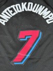 New Miami Giannis Antetokounmpo  7 Medium Black Basketball Jersey Sewn Slim