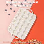 Silicone Muffin Pans With Metal Reinforced Frame - 24 Cups Durable Silicone Baki