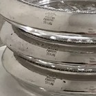 Set Of 3 F b  Rogers Sterling   Glass Drink Coasters