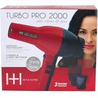 Hot And Hotter Salon Turbo Pro-2000 Ionic Hair Dryer Red Ceramic - 2 New   