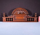 29  French Antique Crest pediment crown In Carved  Walnut And Rosewood