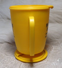 Vintage Yellow Plastic Waffle House Advertising Travel Coffee Mug Cup Stick-on 