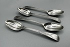 Set Of 4 Hester Bateman Bright Cut Teaspoons Sterling Silver George Iii 1790