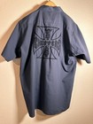 Rare West Coast Choppers Jesse James  Mc Club Ss Work Shirt Large Grey