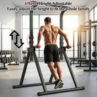 Foldable Pull Up Tower  6-level Adjustable Height   Dip Station For Home Gym