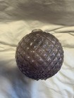 Antique Purple Amethyst Glass Lightning Rod Ball Diamond Quilt 5 