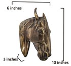 Metal Wall Mount Horse Head 10 In Sculpture Statue Figurine Brass Antique Finish
