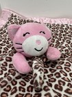 Pink Leopard Cat Kitten Plush Lovey Blanket Soft Baby Security Blankie