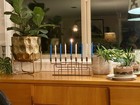 Vintage Brutalist Brass Mid-century Modern  mcm  Menorah