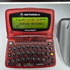 Motorola Talkabout T900 Red 2-way Pager Keyboard W  Belt Clip   Manual Tested