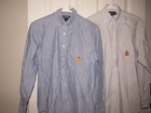 Vtg Ralph Lauren Shirt Lot Women s 4 Blouse Blue Stripe Blue Crest Logo Oxford
