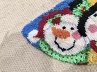 Caron Wonderart Merry Men Snowman Half Round Latch Hook Rug Christmas Decor