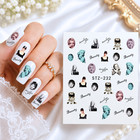 Retro Hollywood Beauty Nail Art Water Transfer Decal Stickers Gel Acrylic Nails