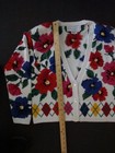 Adrienne Vittadini Vintage Knit Floral Cardigan Sweater-petite Small