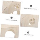 Happyyami Wooden Hamster Nest Hut For Guinea Pig Hideout And Play