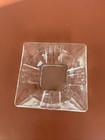 Vtg Square Heavy Clear Glass Ashtray Cigar Cigarette 5 Inch Mcm Art Deco 4 Slot
