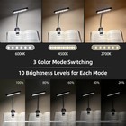 Rechargeable Led Book Light - 14 Leds  3 Modes  Clip-on  Portable   Flexible