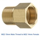 M22 15mm Male Thread To M22 14mm Female Brass Metric Adapter For Pressure Washer