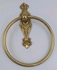 Vintage Brass Gatco Towel Holder Ring And Towel Bar Brackets  no Bar 