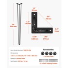 Uimoso 34-inch Hairpin Table Legs  Set Of 4  3-rod Design For Diy Furniture