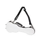 Crossrock Deluxe Fiberglass Case For Soprano Ukulele With Tsa Lock-white