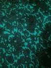 Vtg Chinese Silk Brocade Fabric  Yardage Emerald Green   Black 3yds 
