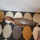 Vintage Hand-carved And Painted Wooden Shorebird Signed By Charles Moore  4078