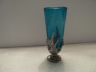 Vintage Ballend Bay Pewter Handblown Crackled Glass With Dragon Pewter Base