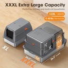 Xxxl Stainless Steel Litter Box With Lid   28 3  L X 20 2  W X 17 3  H