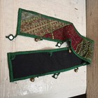 Vtg Indian Banjara Gypsy Tribal Textile Hip Belt Cloth Decor Green Silver 40   x5   