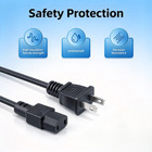 Ul 6 5ft Ac Power Cord For Roborock Qrevo Curv 2 Flow  Qv 35a Robot Vacuum