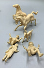 Marx Stuart Roy Rogers Figures From Playset Dog Dale Evans Horses Plastic