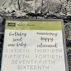 Stampin  Up  Milestone Moments 18pc Clear Stamp Set Sentiment Greetings