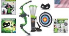 Kids Green Light-up Archery Toy Set With Mask - Perfect Gift For Adventurers