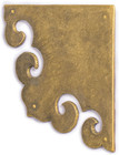 Brass Curled Box Corner Plate     Set Of 2  3 3   By