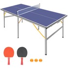 6ft Table Tennis Table Foldable   Portable Ping Pong Table For Indoor   Outdoor