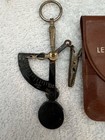 Vintage German Pocket Letter Scale With Brown Leather Case   letter Scale 