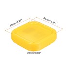 Magnetic Pin Cushion Square Sewing Pin Holder Storage Case Tool  Yellow
